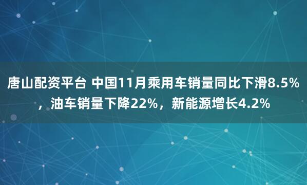 唐山配资平台 中国11月乘用车销量同比下滑8.5%，油车销量下降22%，新能源增长4.2%