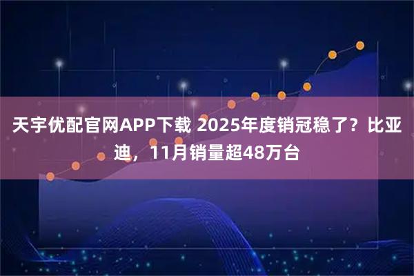天宇优配官网APP下载 2025年度销冠稳了？比亚迪，11月销量超48万台
