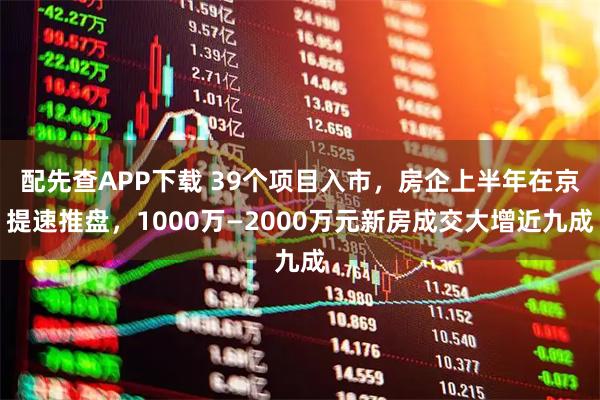 配先查APP下载 39个项目入市，房企上半年在京提速推盘，1000万—2000万元新房成交大增近九成